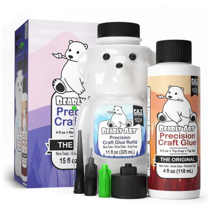 Bearly Art Precision Craft Glue - THE BUNDLE