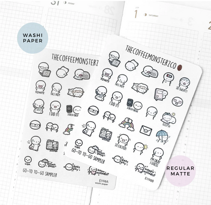 TCMC: Go-to To-go Sampler Sticker Sheet