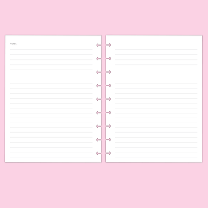 LLP: "2025 Minimal Monthly" Planner Inserts for Classic Disc Bound Planners