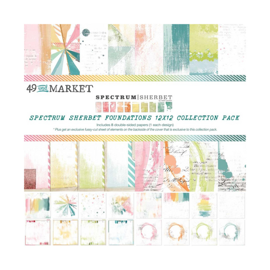49 And Market Spectrum Sherbet Foundations Paper Pack 12"X12"