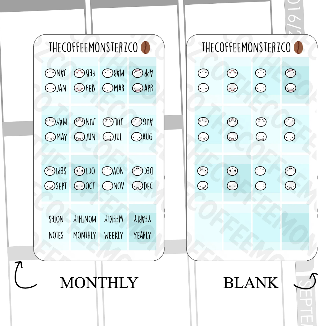 TCMC: Mini Monthly Tabs (Several Color Options)