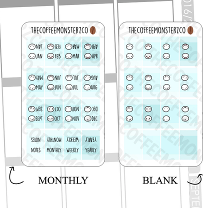 TCMC: Mini Monthly Tabs (Several Color Options)