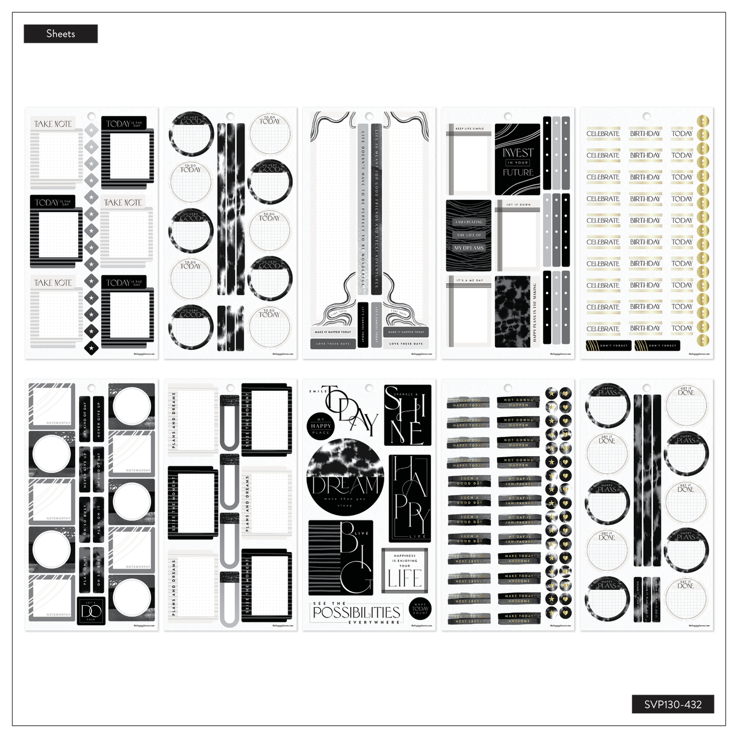 HP: "MODERN IMPRESSION" CLASSIC 30 SHEET STICKER BOOK